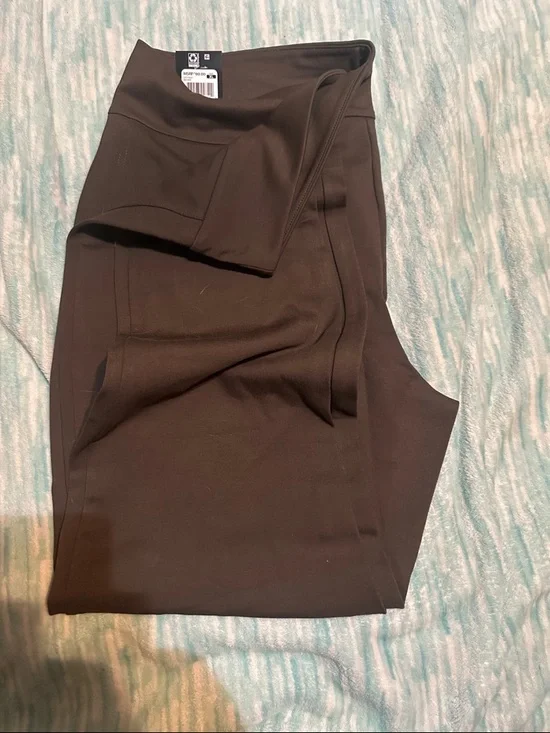 Express Brown Ponte Pull-On Pants - Picture 2 of 2